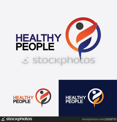 Health People Logo Vector illustration Design Template