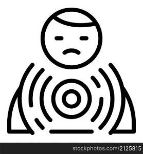 Health psychology icon outline vector. Panic attack. Stress anger. Health psychology icon outline vector. Panic attack
