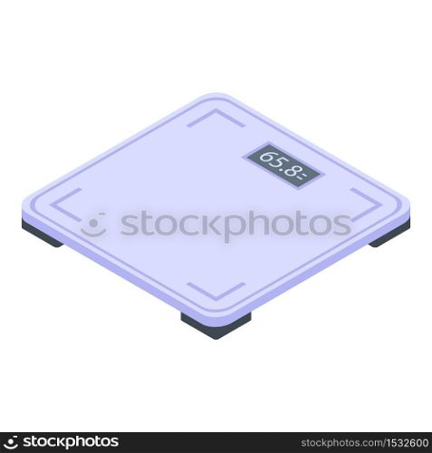 Health smart scales icon. Isometric of health smart scales vector icon for web design isolated on white background. Health smart scales icon, isometric style