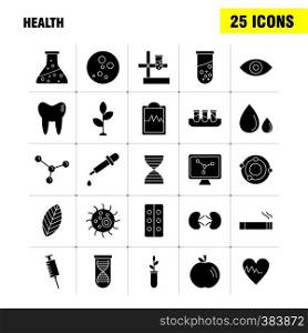 Health Solid Glyph Icon for Web, Print and Mobile UX/UI Kit. Such as: Biology, Lab, Plant, Science, Biology, Flask, Lab, Science, Pictogram Pack. - Vector