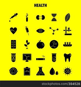Health Solid Glyph Icon for Web, Print and Mobile UX/UI Kit. Such as: Biology, Lab, Plant, Science, Biology, Flask, Lab, Science, Pictogram Pack. - Vector