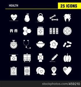 Health Solid Glyph Icon for Web, Print and Mobile UX/UI Kit. Such as: Medical, Heart Beat, Beat, Emergency, Pear, Medical, Hospital, Pictogram Pack. - Vector