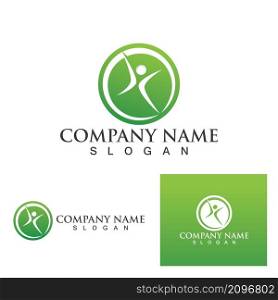 Health success people care logo and symbols template
