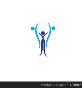 Health success people care logo and symbols template - Vector