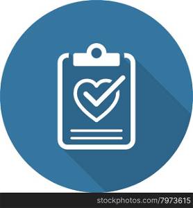 Health Tests and Medical Services Icon. Flat Design. Long Shadow