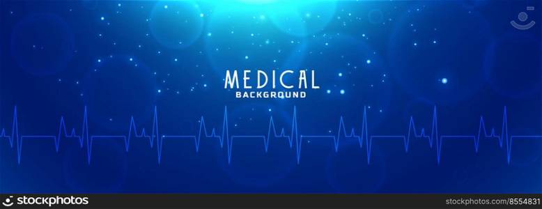 healthcare and medical science blue banner design