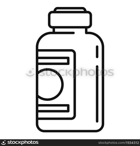 Healthcare cough syrup icon. Outline healthcare cough syrup vector icon for web design isolated on white background. Healthcare cough syrup icon, outline style