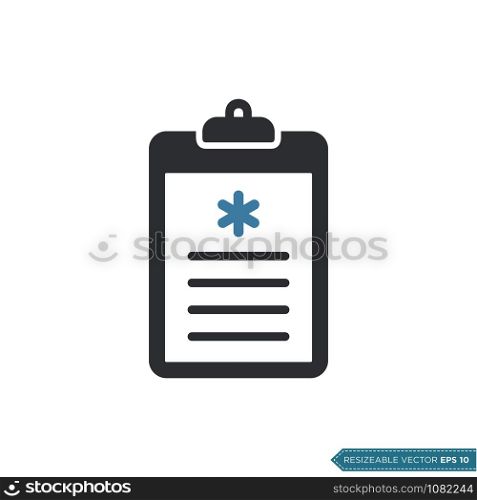Healthcare Cross Sign Clipboard Icon Vector Template Illustration Design