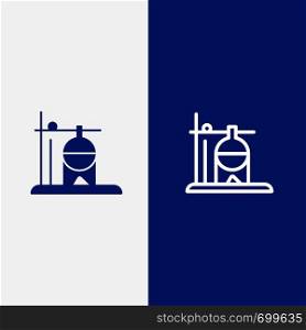 Healthcare, Medical, Rehydration, Transfusion Line and Glyph Solid icon Blue banner Line and Glyph Solid icon Blue banner