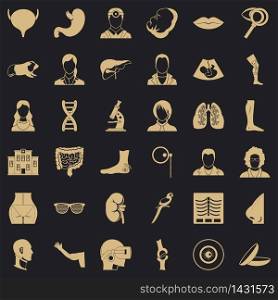 Healthcare professional icons set. Simple set of 36 healthcare professional vector icons for web for any design. Healthcare professional icons set, simple style