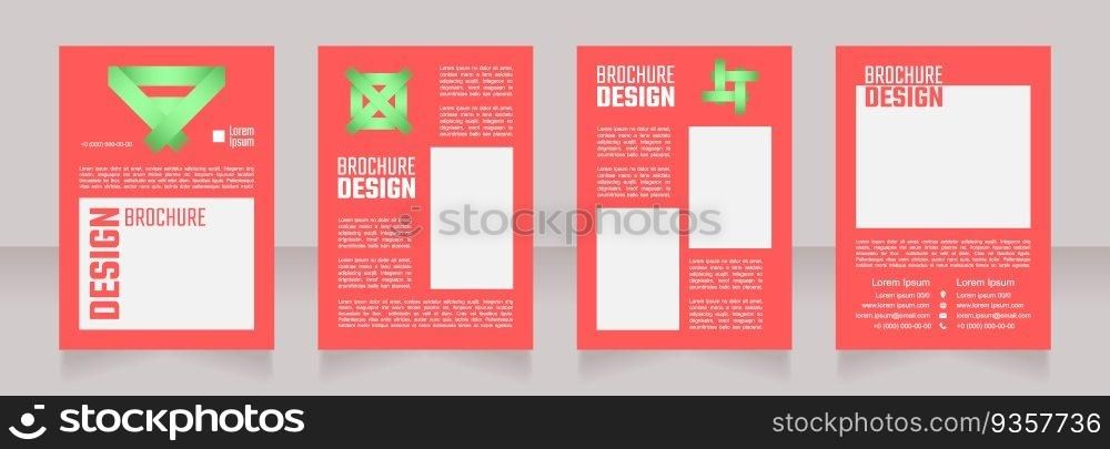 Healthcare program blank brochure design. Template set with copy space for text. Premade corporate reports collection. Editable 4 paper pages. Teco Light, Semibold, Arial Regular fonts used. Healthcare program blank brochure design