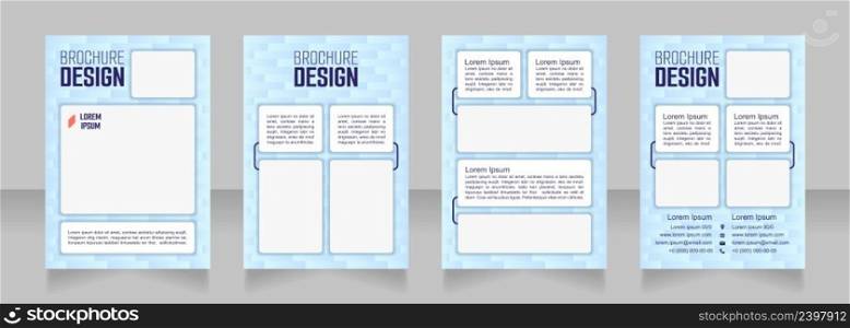 Healthcare service blank brochure design. Template set with copy space for text. Premade corporate reports collection. Editable 4 paper pages. Smooch Sans Light, Bold, Arial Regular fonts used. Healthcare service blank brochure design