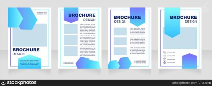 Healthcare white blank brochure layout design. Vertical poster template set with copy space for text. Premade corporate reports collection. Editable flyer 4 pages. Myriad Pro, Arial fonts used. Healthcare white blank brochure layout design