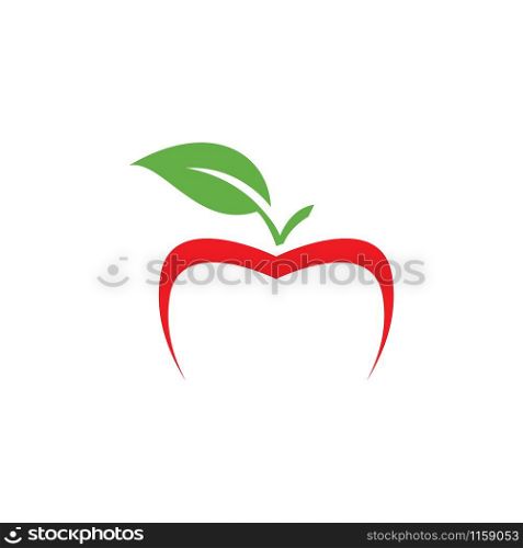 Healthy Apple logo vector illustration