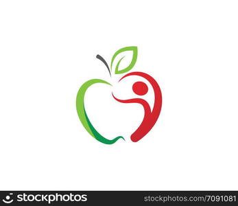 healthy apple vector design icon illustration