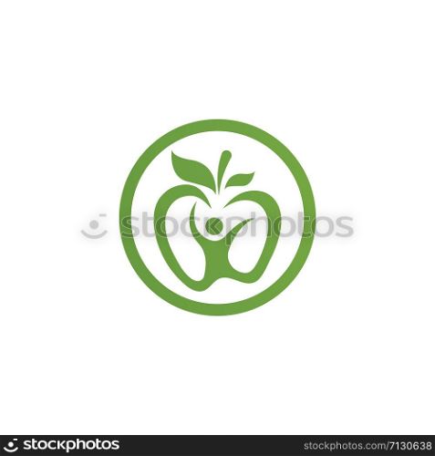 healthy apple vector design icon illustration