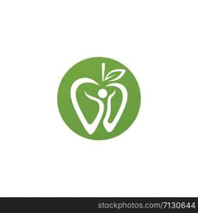 healthy apple vector design icon illustration