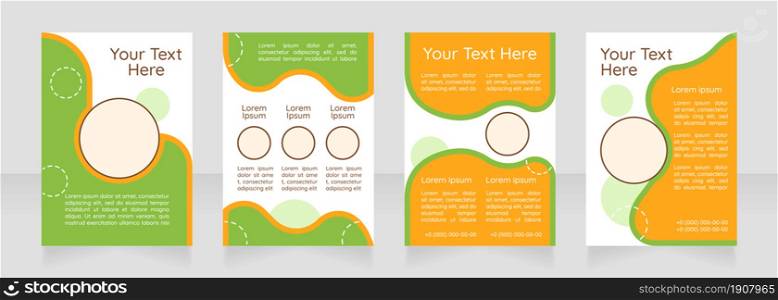 Healthy diet plan blank brochure layout design. Eating vegetables, fruits. Vertical poster template set with empty copy space for text. Premade corporate reports collection. Editable flyer paper pages. Healthy diet plan blank brochure layout design