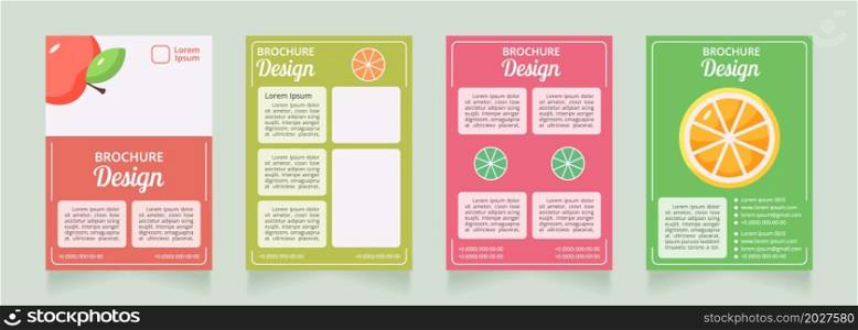 Healthy dieting benefits blank brochure layout design. Vertical poster template set with empty copy space for text. Premade corporate reports collection. Editable flyer paper pages. Healthy dieting benefits blank brochure layout design