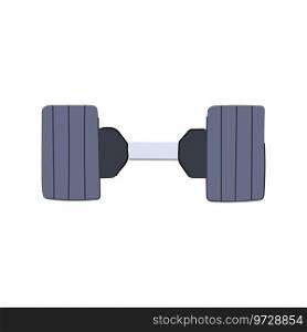 healthy dumbbell cartoon. bodybuilding heavy, workout muscle, power barbell healthy dumbbell sign. isolated symbol vector illustration. healthy dumbbell cartoon vector illustration