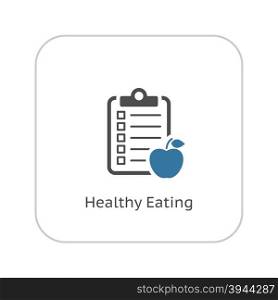 Healthy Eating Icon. Flat Design.. Healthy Eating Icon. Flat Design Isolated Illustration.