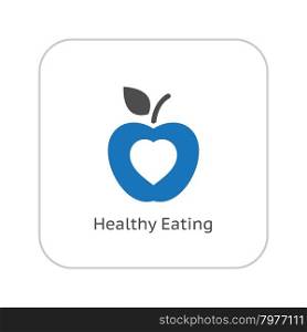 Healthy Eating Icon. Flat Design. Isolated Illustration.. Healthy Eating Icon. Flat Design.