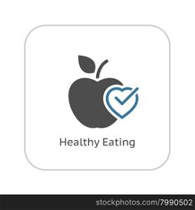 Healthy Eating Icon. Flat Design. Isolated Illustration.. Healthy Eating Icon. Flat Design.