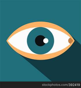 Healthy eye icon. Flat illustration of healthy eye vector icon for web. Healthy eye icon, flat style