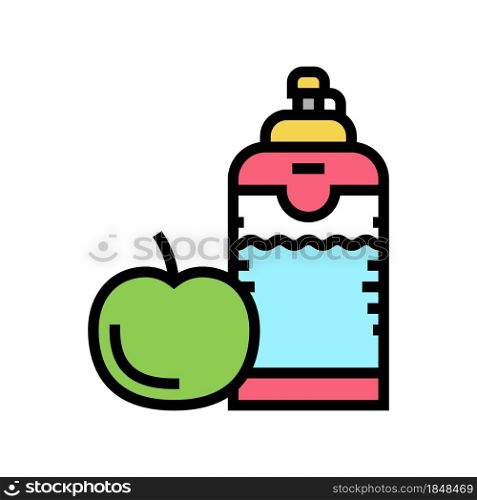 healthy food and drink for athlete color icon vector. healthy food and drink for athlete sign. isolated symbol illustration. healthy food and drink for athlete color icon vector illustration