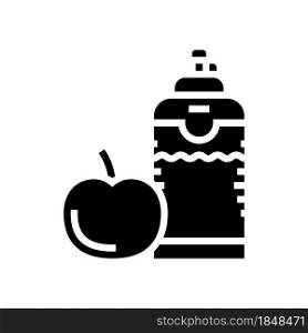 healthy food and drink for athlete glyph icon vector. healthy food and drink for athlete sign. isolated contour symbol black illustration. healthy food and drink for athlete glyph icon vector illustration