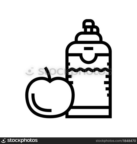 healthy food and drink for athlete line icon vector. healthy food and drink for athlete sign. isolated contour symbol black illustration. healthy food and drink for athlete line icon vector illustration