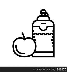 healthy food and drink for athlete line icon vector. healthy food and drink for athlete sign. isolated contour symbol black illustration. healthy food and drink for athlete line icon vector illustration
