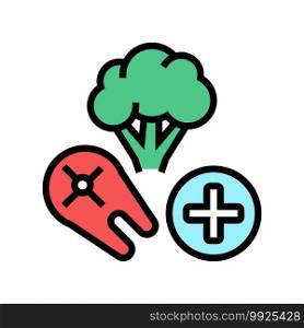 healthy food color icon vector. healthy food sign. isolated symbol illustration. healthy food color icon vector illustration