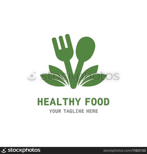 Healthy food logo vector ilustration design