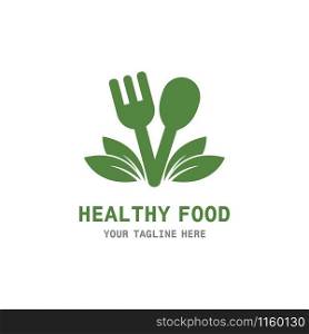 Healthy food logo vector ilustration design
