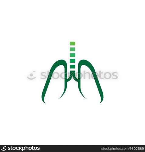 healthy green lungs vector icon symbol 