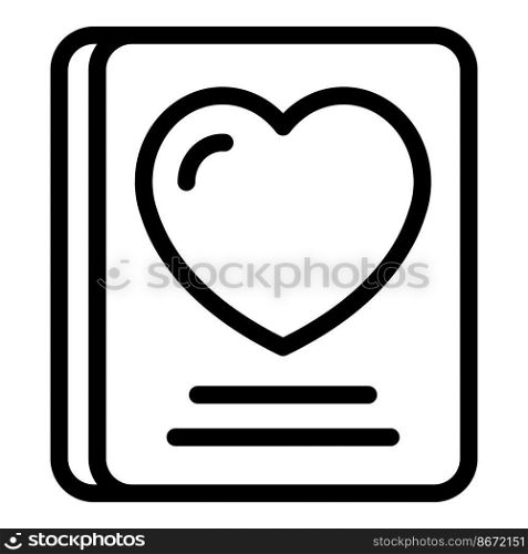Healthy heart icon outline vector. Passport health. Covid certificate. Healthy heart icon outline vector. Passport health