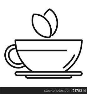 Healthy hot cup icon outline vector. Tea drink. Herbal food. Healthy hot cup icon outline vector. Tea drink
