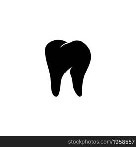 Healthy Human Tooth, Stomatology. Flat Vector Icon illustration. Simple black symbol on white background. Healthy Human Tooth, Stomatology sign design template for web and mobile UI element. Healthy Human Tooth, Stomatology. Flat Vector Icon illustration. Simple black symbol on white background. Healthy Human Tooth, Stomatology sign design template for web and mobile UI element.