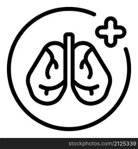 Healthy kid lungs icon outline vector. Hospital roentgen. Chest lung. Healthy kid lungs icon outline vector. Hospital roentgen