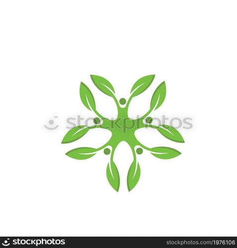 Healthy Life community people vector icon concept design template