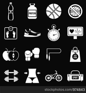 Healthy life icons set vector white isolated on grey background . Healthy life icons set grey vector