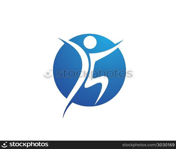 Healthy Life Logo. Human character logo sign Health care logo sign.