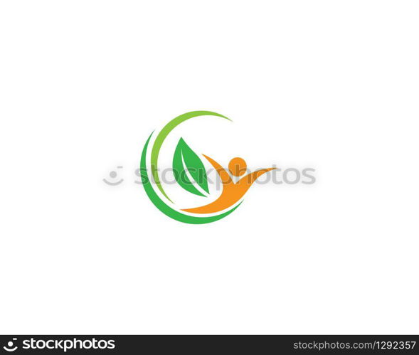 Healthy life logo template vector icon illustration design