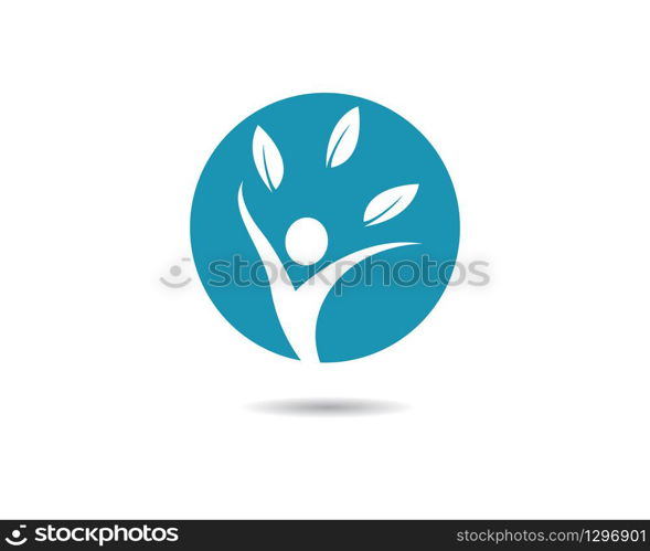 Healthy life logo template vector icon illustration design