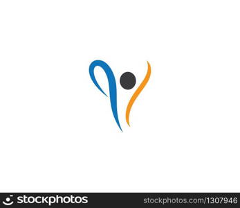 Healthy life logo template vector icon illustration design