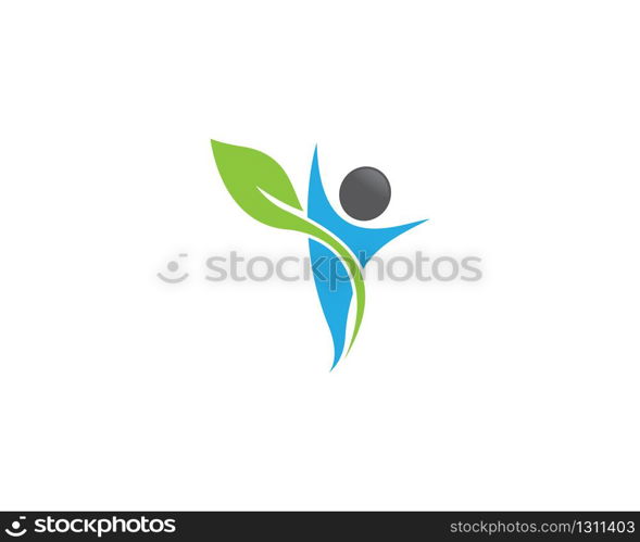 Healthy life logo template vector icon illustration design