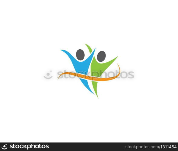 Healthy life logo template vector icon illustration design