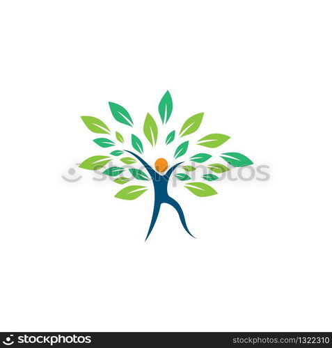 Healthy life logo template vector icon illustration design