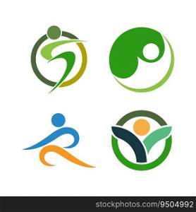 Healthy life logo vector template illustration